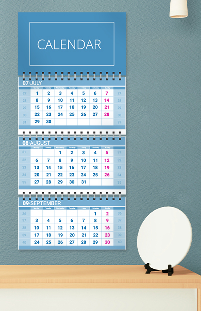 Three-month calendars