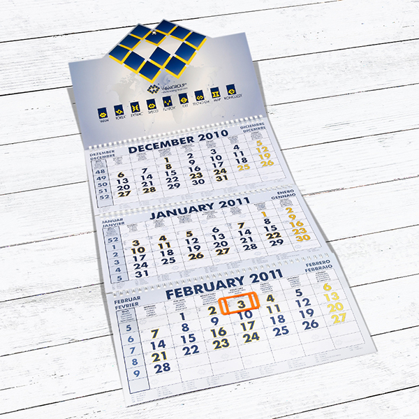 3-Month Calendar Printing